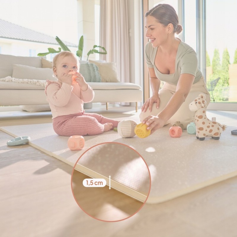 Lionelo Yoka Εκπαιδευτικό Χαλάκι Αφρού – 116 cm Μπεζ