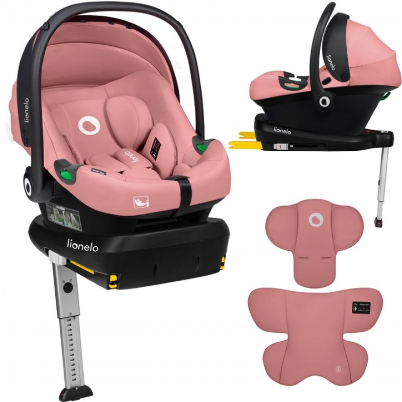 Lionelo Astrid i-Size set κάθισμα αυτοκινήτου 40-87cm & βάση isofix Pink Coral