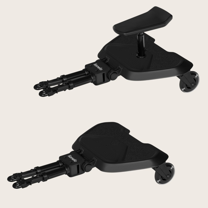 Lionelo Buggy Board Σκαλάκι Καροτσιού Με Κάθισμα Black Onyx