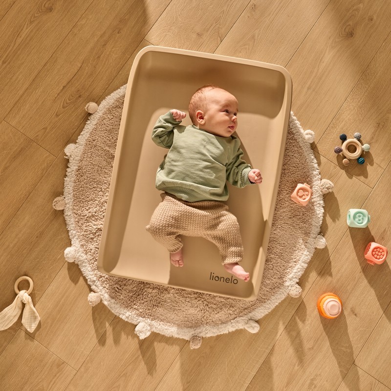 Lionelo Megs Αλλαξιέρα Mαλακή, Αδιάβροχη, αντιολισθητική 50x70cm Beige Sand