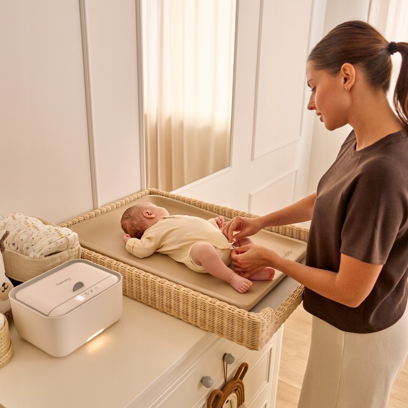 Lionelo Megs Αλλαξιέρα Mαλακή, Αδιάβροχη, αντιολισθητική 50x70cm Beige Sand