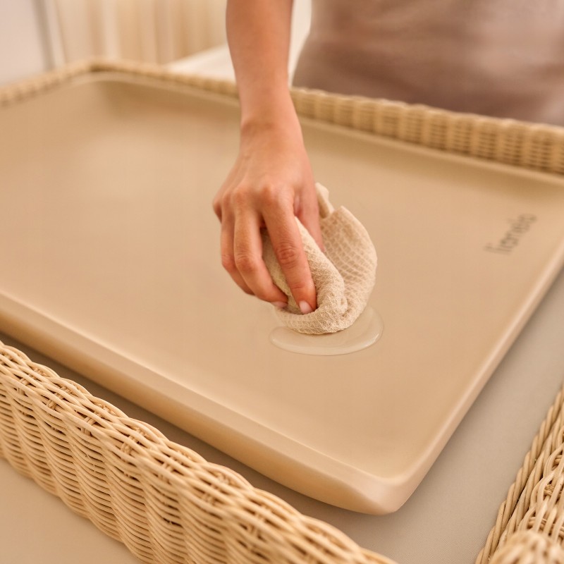 Lionelo Megs Αλλαξιέρα Mαλακή, Αδιάβροχη, αντιολισθητική 50x70cm Beige Sand