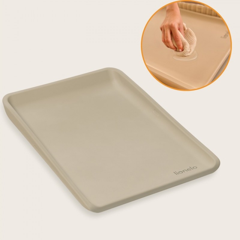 Lionelo Megs Αλλαξιέρα Mαλακή, Αδιάβροχη, αντιολισθητική 50x70cm Beige Sand