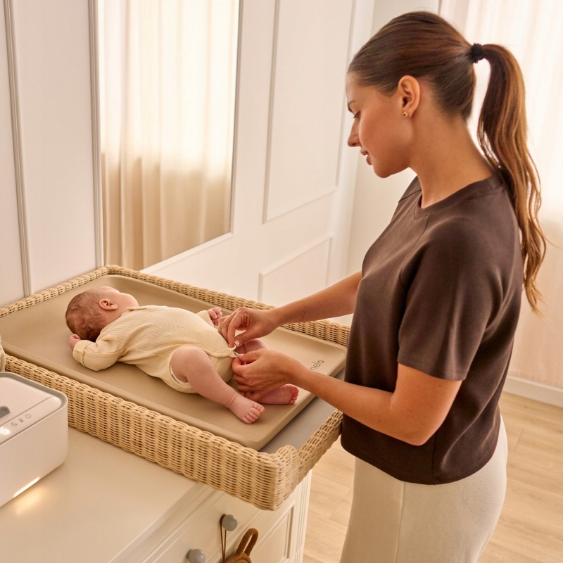 Lionelo Megs Αλλαξιέρα Mαλακή, Αδιάβροχη, αντιολισθητική 50x70cm Gray Dove