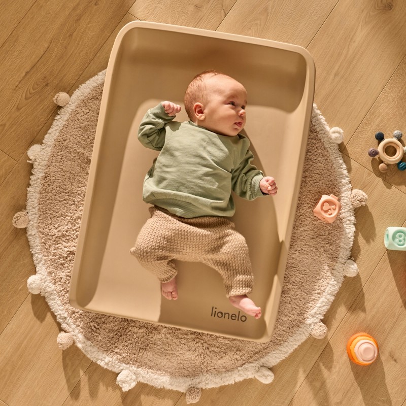 Lionelo Megs Αλλαξιέρα Mαλακή, Αδιάβροχη, αντιολισθητική 50x70cm Gray Dove