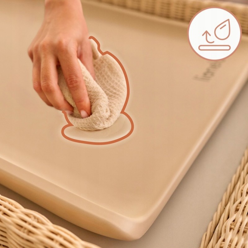 Lionelo Megs Αλλαξιέρα Mαλακή, Αδιάβροχη, αντιολισθητική 50x70cm Gray Dove