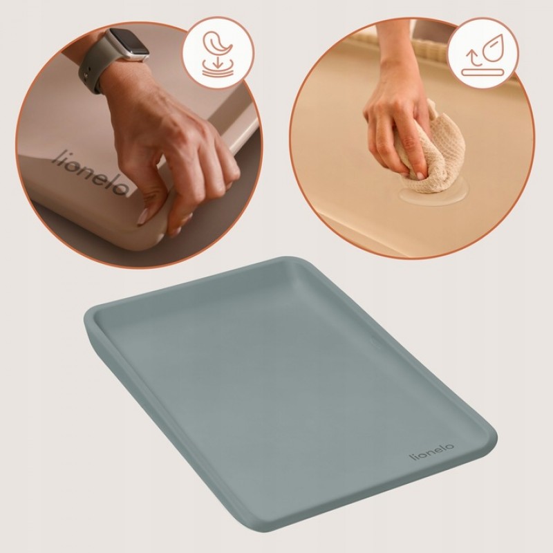 Lionelo Megs Αλλαξιέρα Mαλακή, Αδιάβροχη, αντιολισθητική 50x70cm Gray Dove