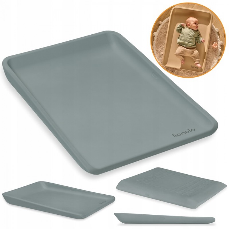 Lionelo Megs Αλλαξιέρα Mαλακή, Αδιάβροχη, αντιολισθητική 50x70cm Gray Dove