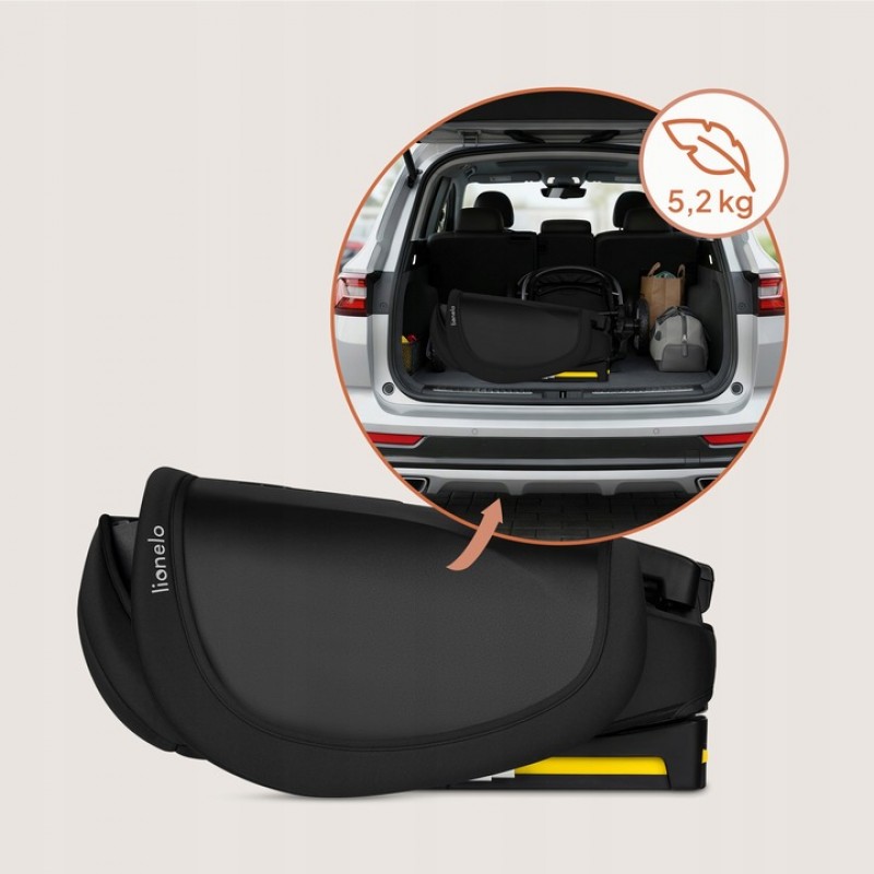 Lionelo Orin i-Size isofix Κάθισμα Αυτοκινήτου 100-150 cm Black Carbon