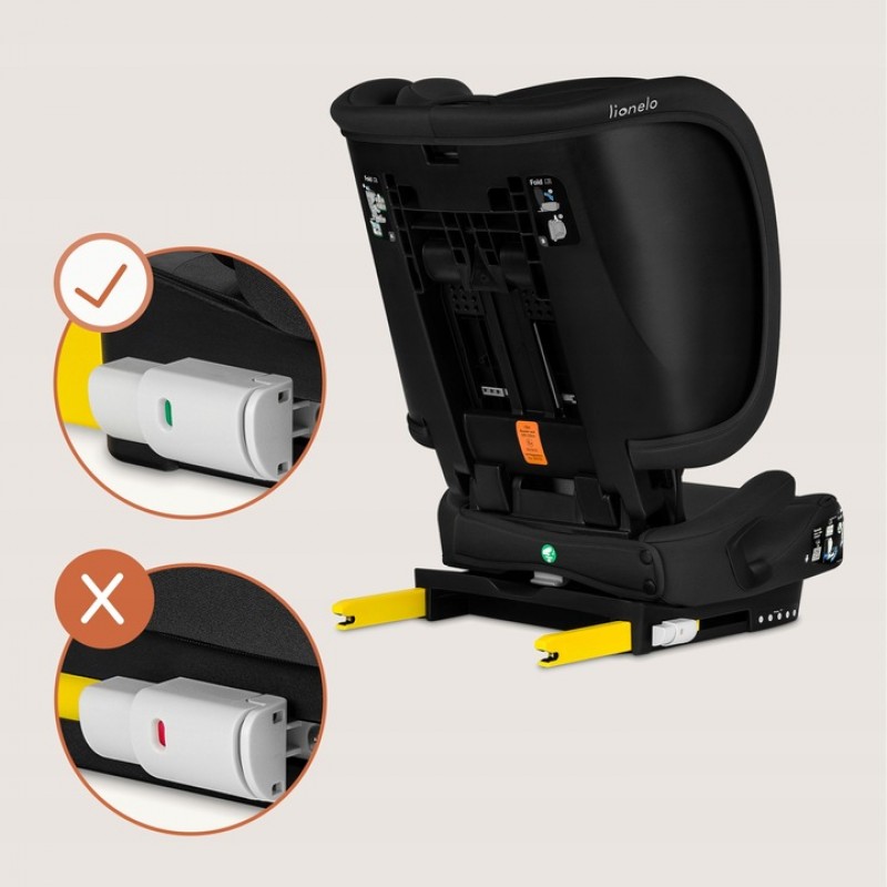 Lionelo Orin i-Size isofix Κάθισμα Αυτοκινήτου 100-150 cm Black Carbon