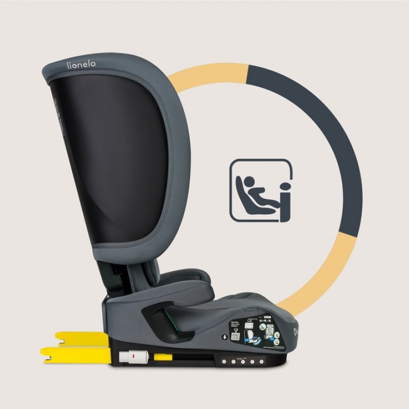 Lionelo Orin i-Size isofix Κάθισμα Αυτοκινήτου 100-150 cm Gray Graphite