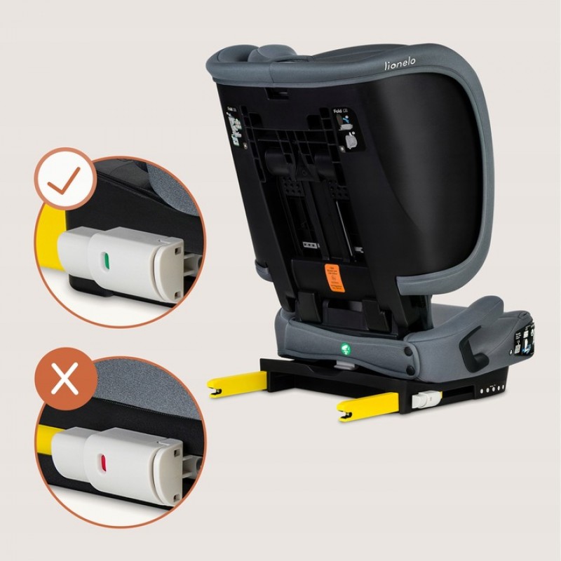 Lionelo Orin i-Size isofix Κάθισμα Αυτοκινήτου 100-150 cm Gray Graphite