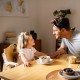 Lionelo Floris Ρυθμιζόμενο Ξύλινο Καρεκλάκι Φαγητού 3 σε 1 με Μαξιλάρια Beige Natural