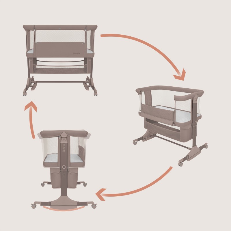 Lionelo Jodie Λίκνο Συγκοίμησης Beige Taupe