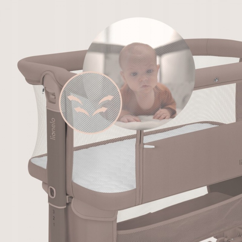 Lionelo Jodie Λίκνο Συγκοίμησης Beige Taupe