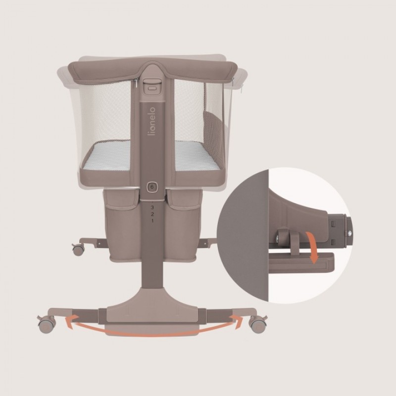 Lionelo Jodie Λίκνο Συγκοίμησης Beige Taupe