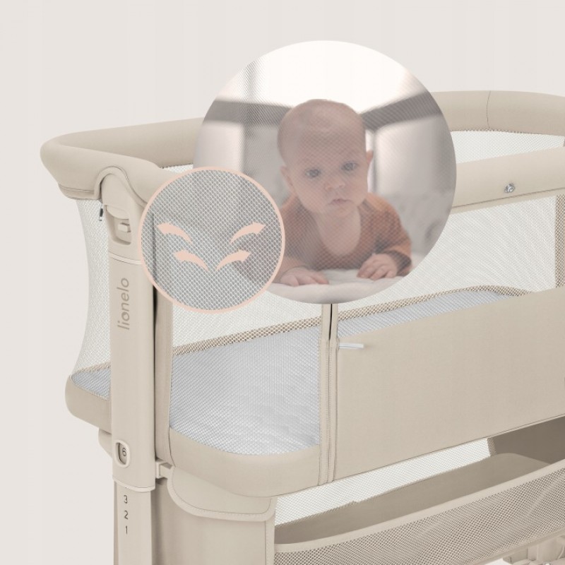 Lionelo Jodie Λίκνο Συγκοίμησης Beige Cream