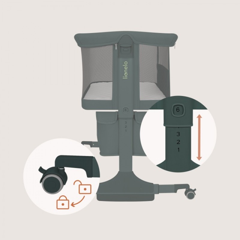 Lionelo Jodie Λίκνο Συγκοίμησης Green Graphite