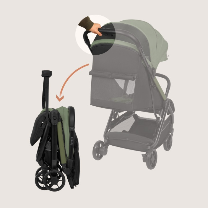 Lionelo Julie Air Καρότσι Ταξιδίου έως 22kg Green Sage