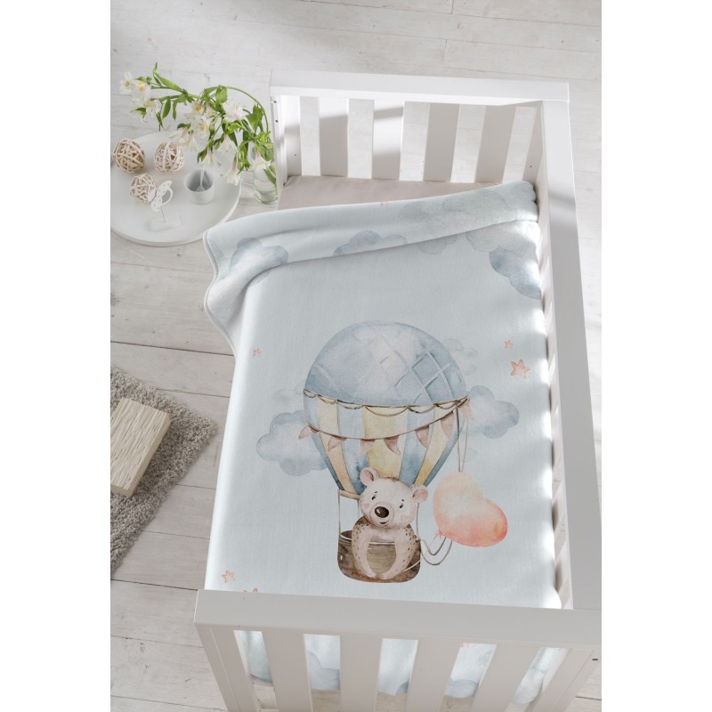 Piel Sa Heart Bear 80X110 Κουβέρτα Αγκαλιάς  Blue Piel Sa Heart Bear 80X110 Κουβέρτα Αγκαλιάς  Blue