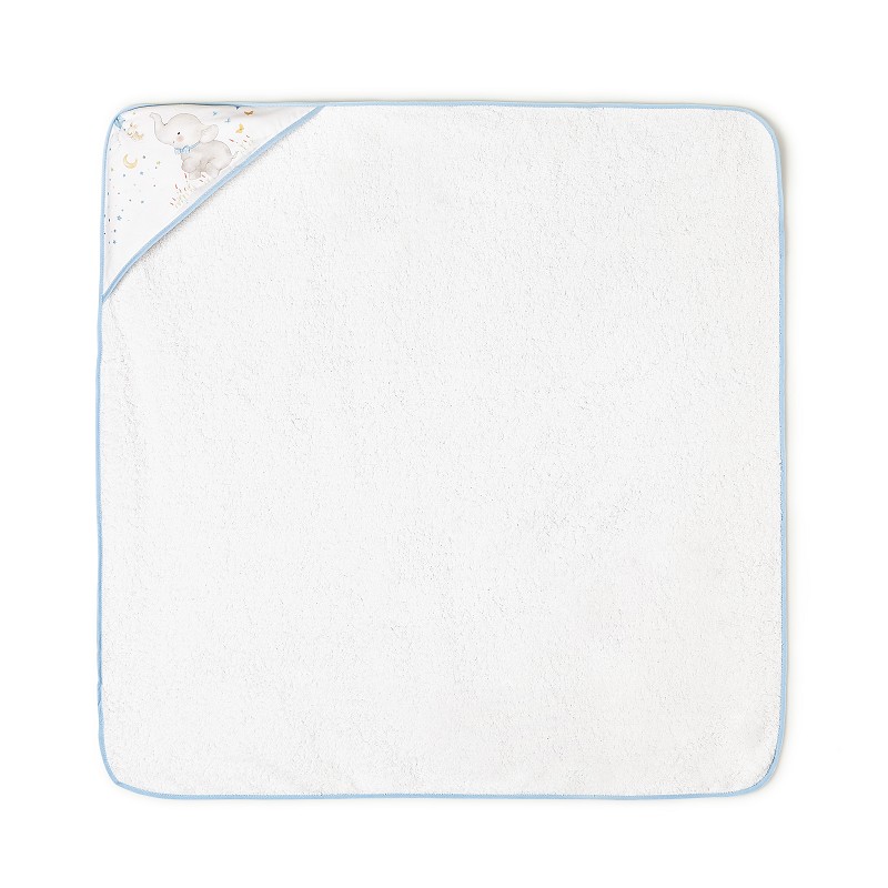 INTERBABY SET ΜΠΟΥΡΝΟΥΖΙ ΚΑΠΑ 100Χ100 &, ΒΕΛΟΥΔΙΝΟ ΠΑΝΑΚΙ ΠΑΡΗΓΟΡΙΑΣ WHITE/BLUE SET33-11