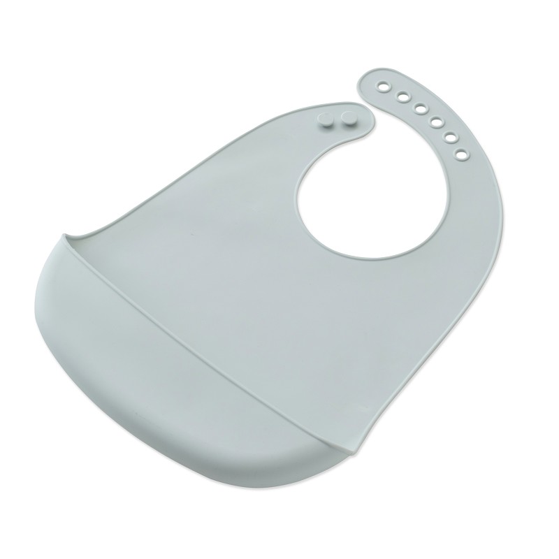 Interbaby Σιλικονούχα Σαλιάρα Blue Gray