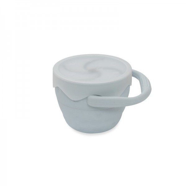 INTERBABY ΠΟΤΗΡΑΚΙ ΣΙΛΙΚΟΝΗΣ ΓΙΑ ΣΝΑΚ ΜΕ ΚΑΠΑΚΙ BLUE GRAY SI006-73