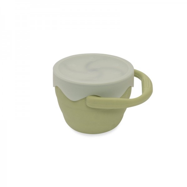 INTERBABY ΠΟΤΗΡΑΚΙ ΣΙΛΙΚΟΝΗΣ ΓΙΑ ΣΝΑΚ ΜΕ ΚΑΠΑΚΙ OLIVE GREEN SI006-74