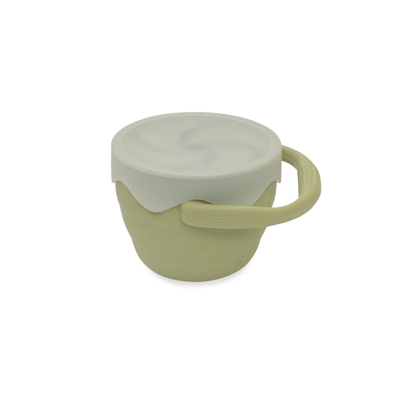 INTERBABY ΠΟΤΗΡΑΚΙ ΣΙΛΙΚΟΝΗΣ ΓΙΑ ΣΝΑΚ ΜΕ ΚΑΠΑΚΙ OLIVE GREEN SI006-74