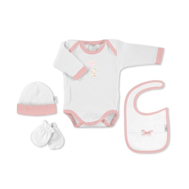 Don Algodon Bunny Σετ Δώρου 5 τμχ Για 0-6 Μηνών Pink