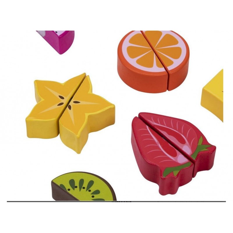 EliNeli Fruits Montessori Ξύλινος Δίσκος Κοπής Φρούτων