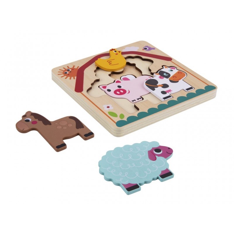 Eli Neli Montessori Farm Multilayer Puzzle Παζλ Πολλαπλών Στρώσεων