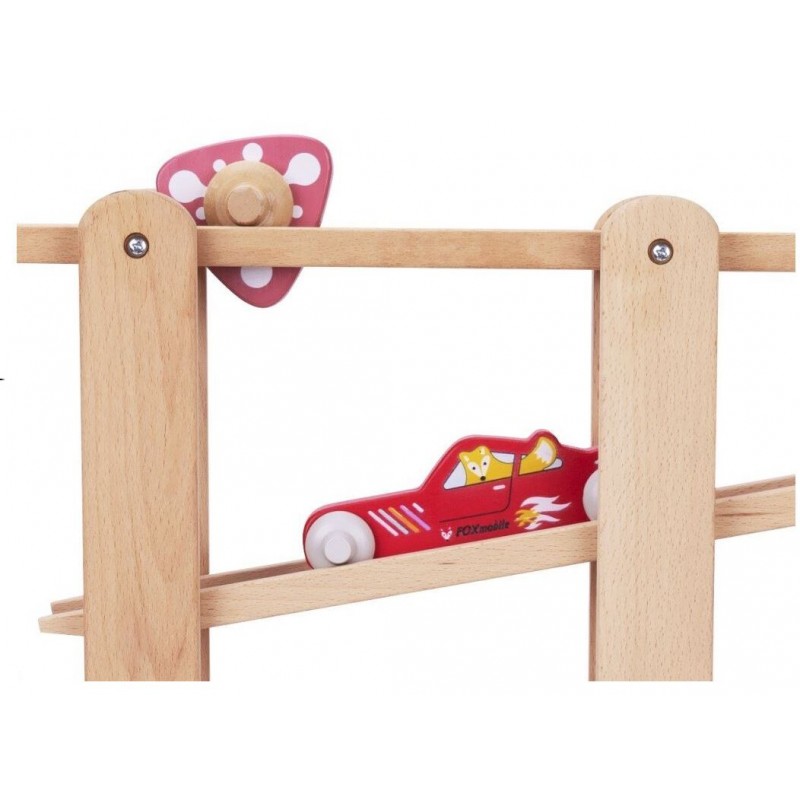 EliNeli Race XXL Montessori Ξύλινη Πίστα Αγώνων Σετ με Λεωφορείο και Αυτοκίνητο
