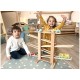 EliNeli Race XXL Montessori Ξύλινη Πίστα Αγώνων Σετ με Λεωφορείο και Αυτοκίνητο