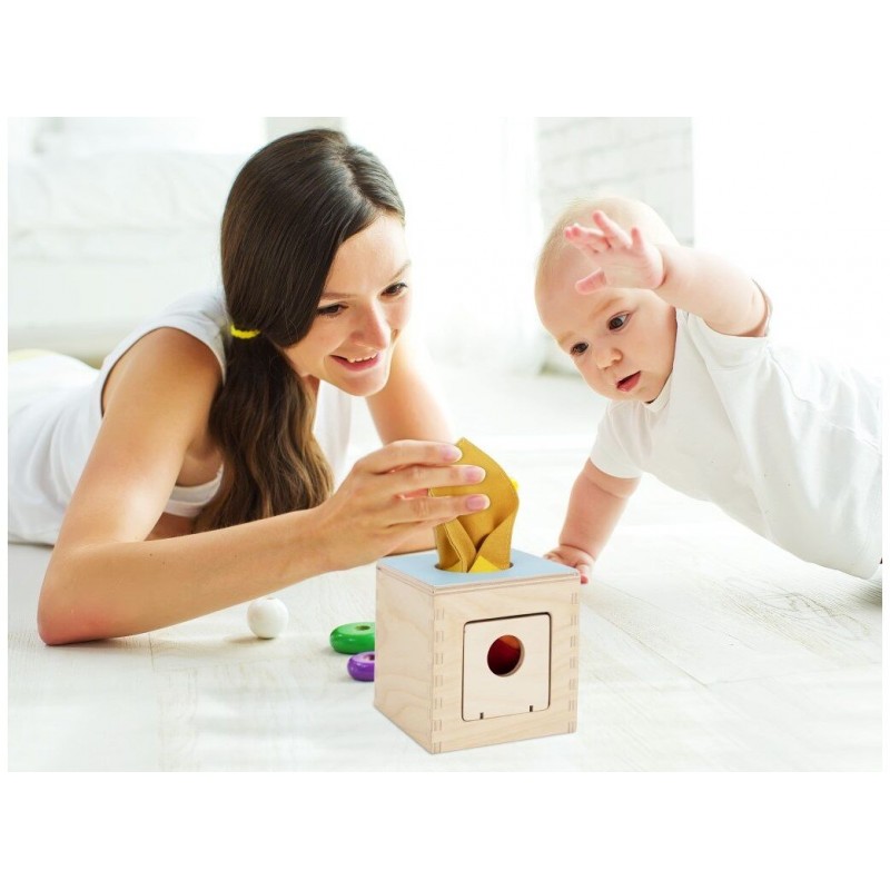 EliNeli Montessori Εκπαιδευτικό Κουτί σετ Παιχνιδιών για Μωρά 0-6 μηνών