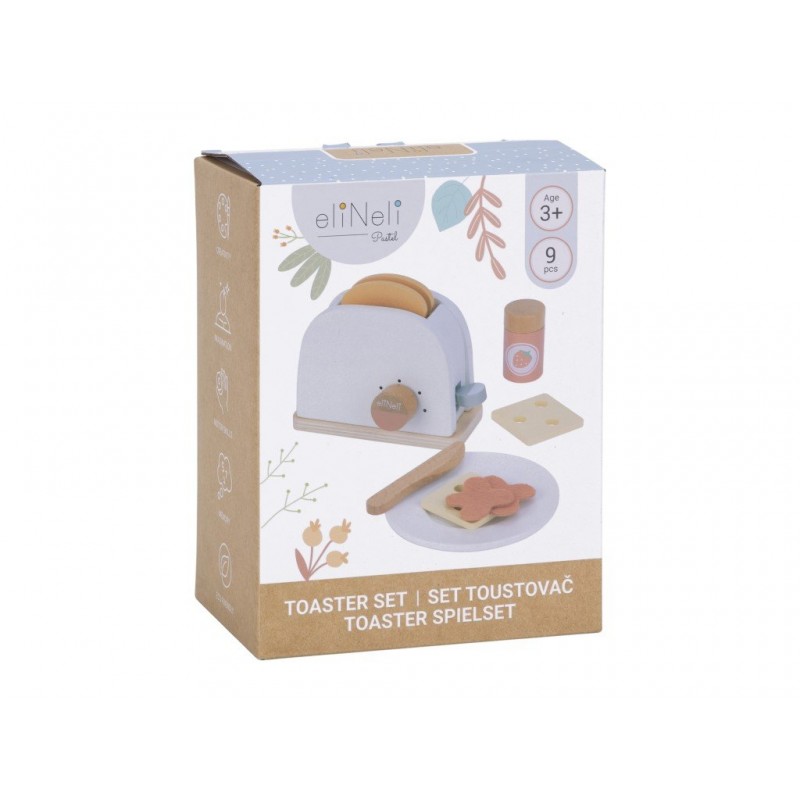 Eli Neli Montessori Toaster Set Ξύλινη Παιδική Τοστιέρα