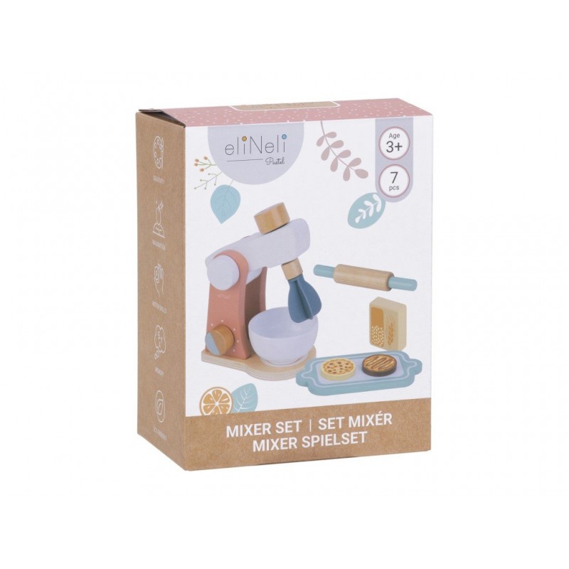 Eli Neli Montessori Mixer Set Ξύλινο Παιδικό Μίξερ Με Αξεσουάρ