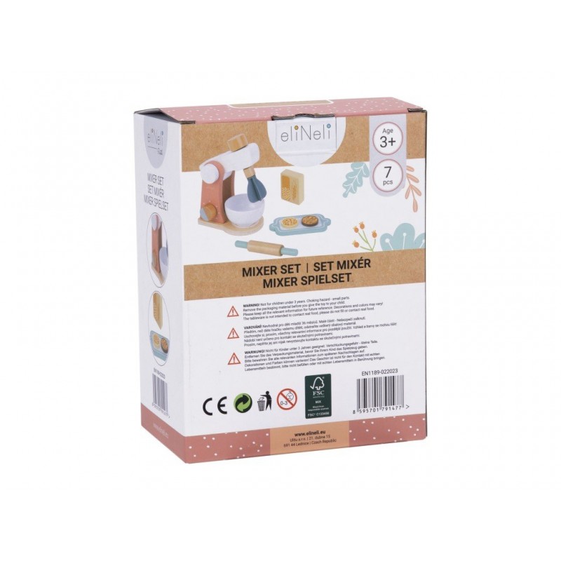 Eli Neli Montessori Mixer Set Ξύλινο Παιδικό Μίξερ Με Αξεσουάρ