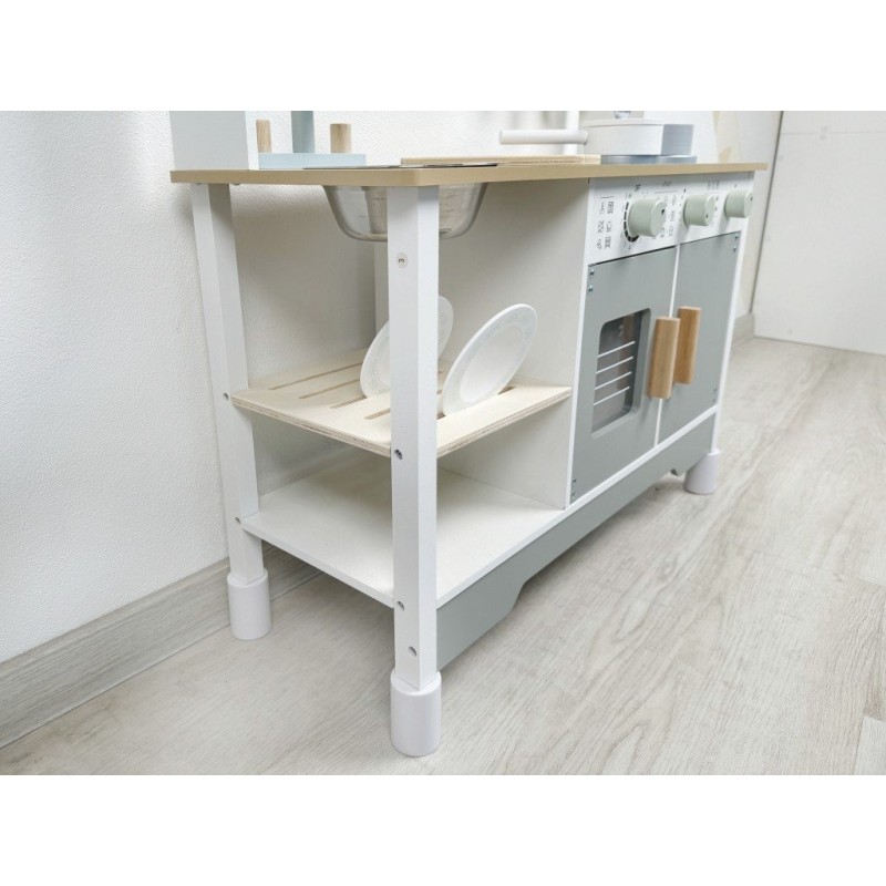 Eli Neli Montessori Kitchen Ξύλινη Παιδική Κουζίνα Με Αξεσουάρ