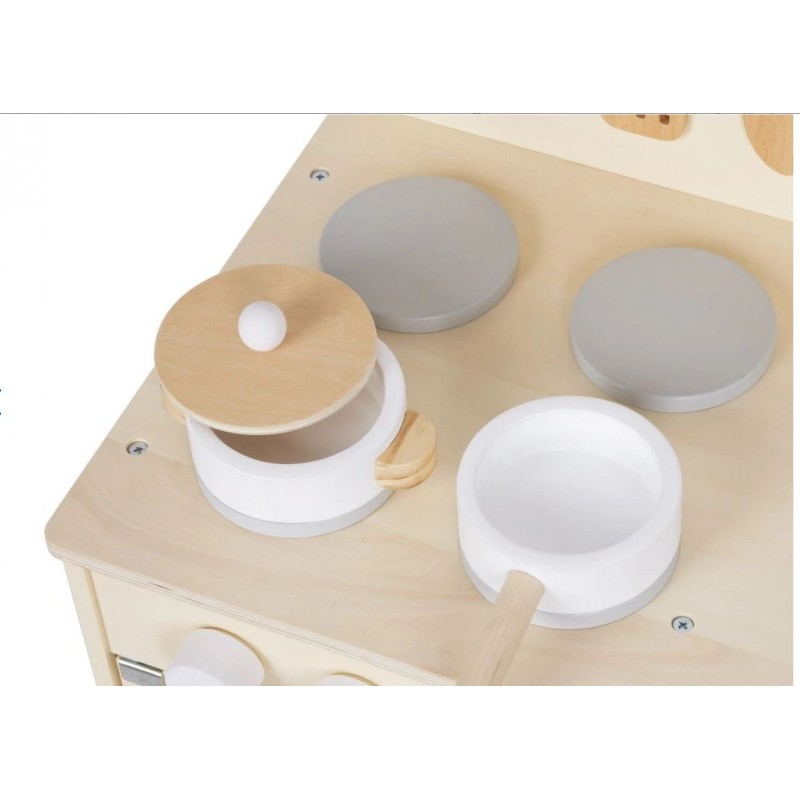 Eli Neli Montessori Kitchen Ξύλινη Παιδική Κουζίνα Με Παράθυρο