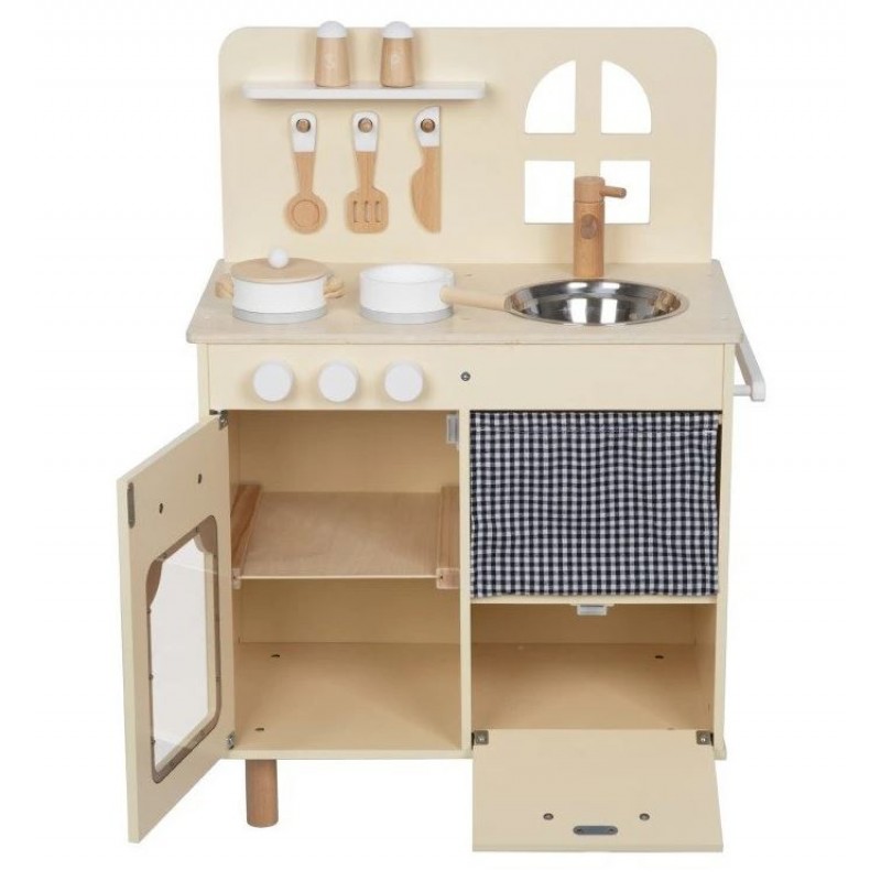 Eli Neli Montessori Kitchen Ξύλινη Παιδική Κουζίνα Με Παράθυρο