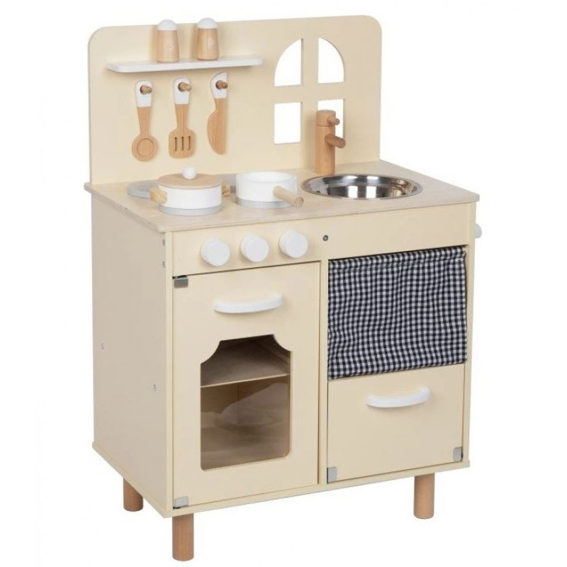 Eli Neli Montessori Kitchen Ξύλινη Παιδική Κουζίνα Με Παράθυρο