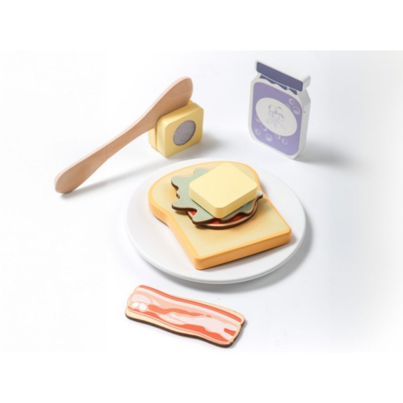 Eli Neli Montessori Toaster Set Ξύλινη Παιδική Τοστιέρα
