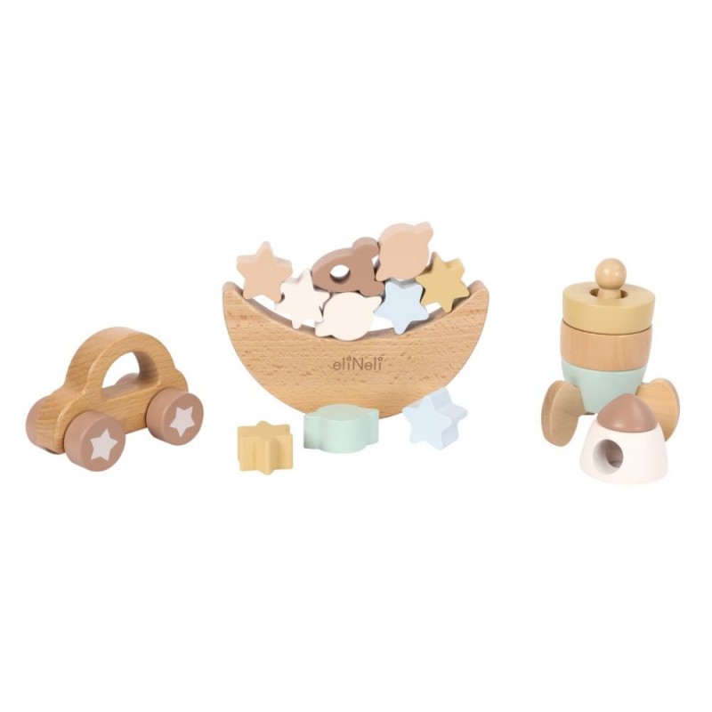 EliNeli Montessori Ξύλινο Παιχνίδι Ισορροπίας & Στοίβαξης Space EliNeli Montessori Ξύλινο Παιχνίδι Ισορροπίας & Στοίβαξης Space