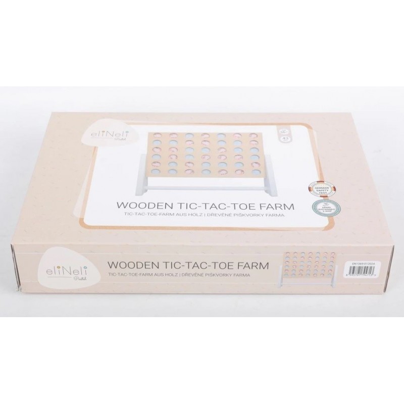 EliNeli Fisher Farm Montessori Ξύλινο Παιχνίδι Tic-Tac