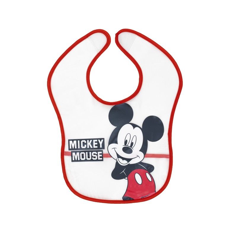 Interbaby Σετ Πλαστικές Σαλιάρες Με Τύπωμα 2 τμχ Disney Mickey