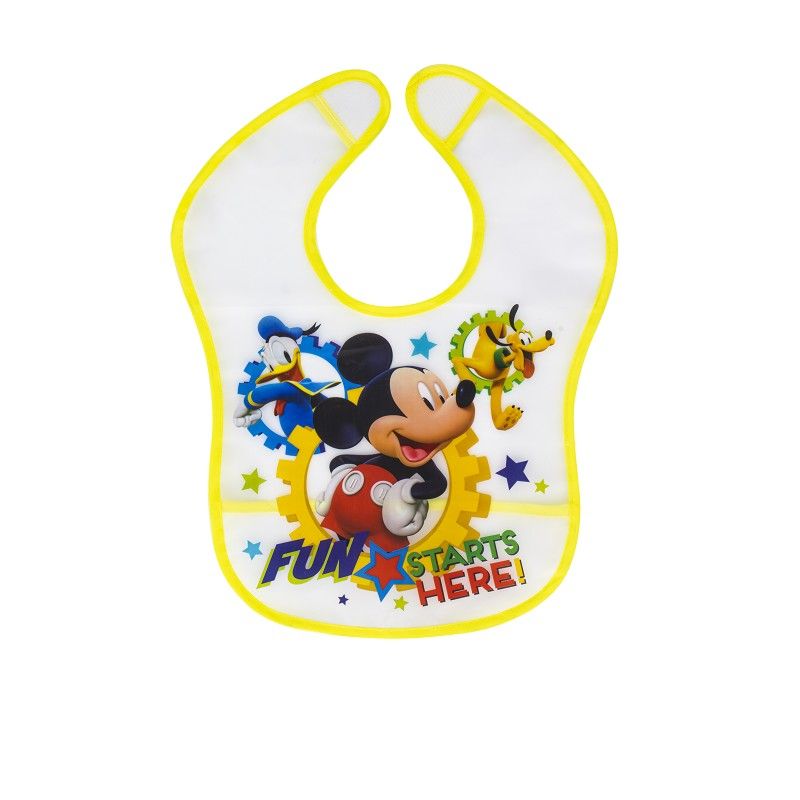 Interbaby Σετ Πλαστικές Σαλιάρες Με Τύπωμα 2 τμχ Disney Mickey