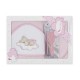 INTERBABY ΜΠΟΥΡΝΟΥΖΙ ΣΕΤ ΧΤΕΝΑ ΚΑΙ ΒΟΥΡΤΣΑ OSO NUBE  PINK  P1179-02