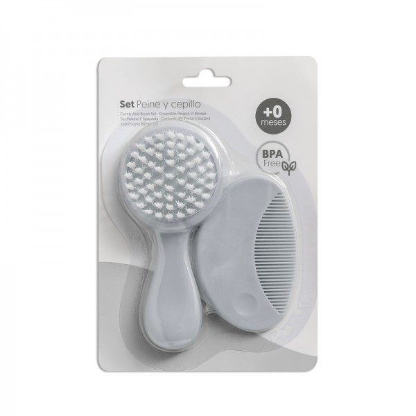 INTERBABY ΣΕΤ ΒΟΥΡΤΣΑ ΧΤΕΝΑ GREY 8435690617511