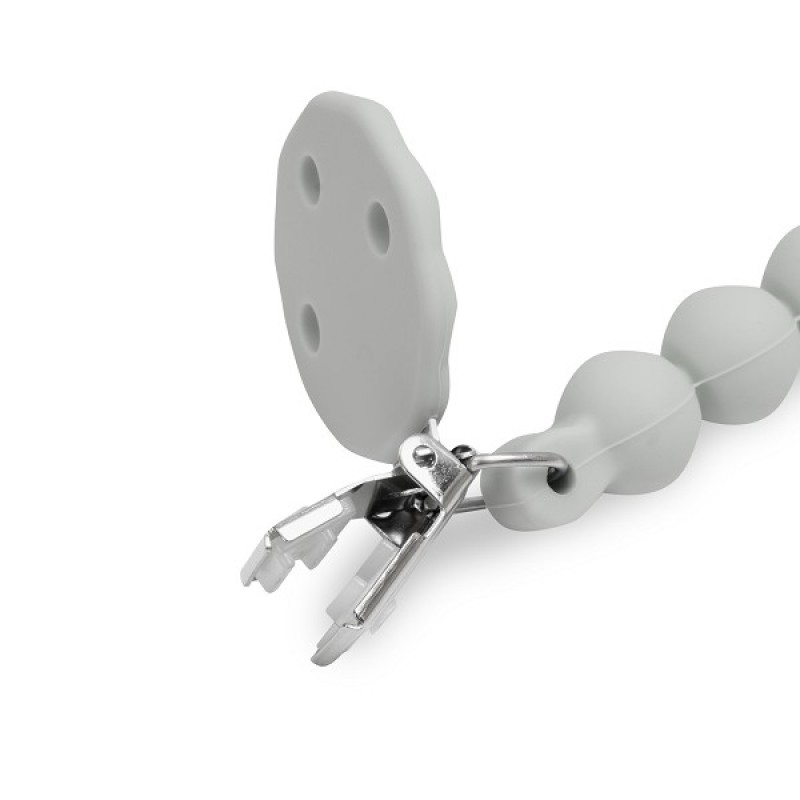 Interbaby Αλυσίδα Στήριξης Πιπίλας Σιλικόνης Petrol Gray